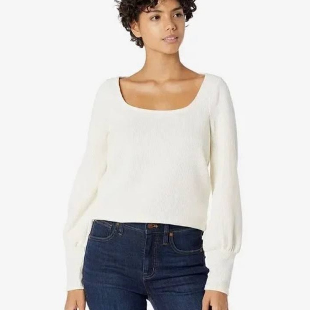 Madewell Ottoman Rib Square-Neck Top